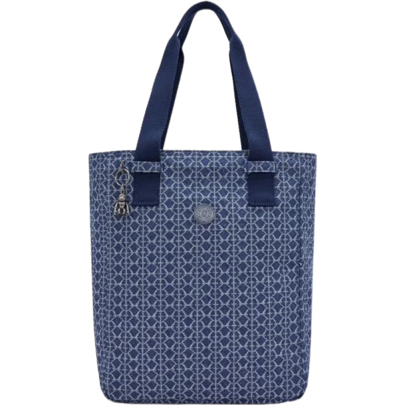 凱浦林（Kipling）Jowns印花牛仔布手提包托特包老花女包大容量教師包新款KI3283 Signature Denim os