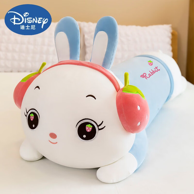 迪士尼（Disney）可愛(ài)趴趴兔子毛絨玩具公仔長(zhǎng)條睡覺(jué)抱枕夾腿床上 (耳機(jī)趴兔)藍(lán)色 80厘米(收藏下單優(yōu)先發(fā)貨)