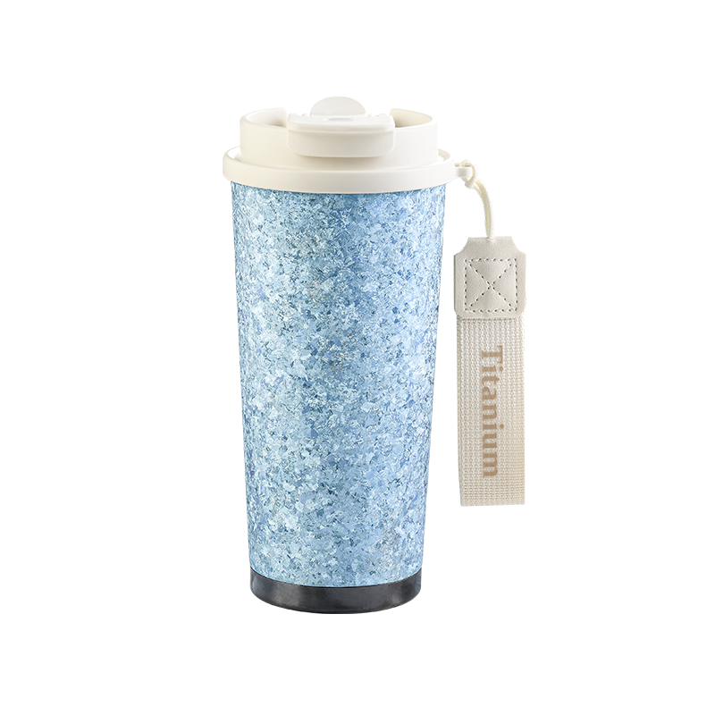 网易严选钛杯纯钛保温杯咖啡杯  500ml 冰川蓝 礼盒款 节日礼物新年礼物
