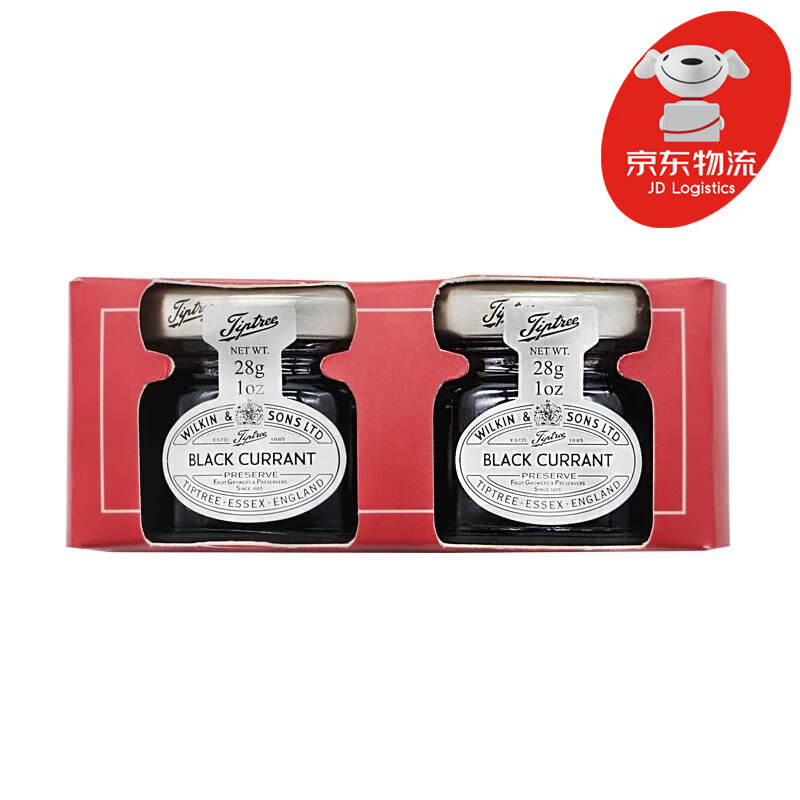 缇树Tiptree英国原装进口果酱蜂蜜百花蜜6口味28g*2瓶+纸盒组合装 缇树黑加仑果酱28g*2瓶+纸盒