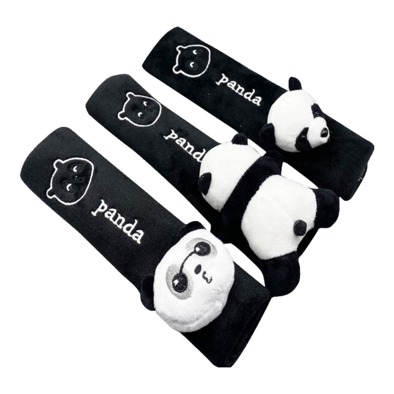 啟沅汽車(chē)用品安全帶套保險(xiǎn)護(hù)肩套毛絨柔軟加長(zhǎng)加厚30cm男女可愛(ài)卡通車(chē) 毛絨卡通款安全帶護(hù)肩套：棕色沙