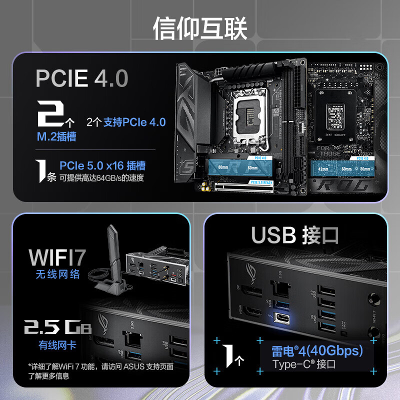 华硕 ROGSTRIX B860-I GAMING WIFI电竞ITX 图 5