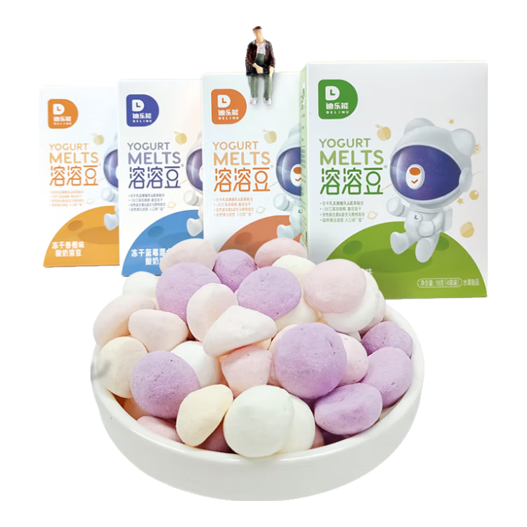 【冻干锁鲜】酸奶小溶豆无添加白砂糖 迪乐能儿童零食生牛乳发酵 原味