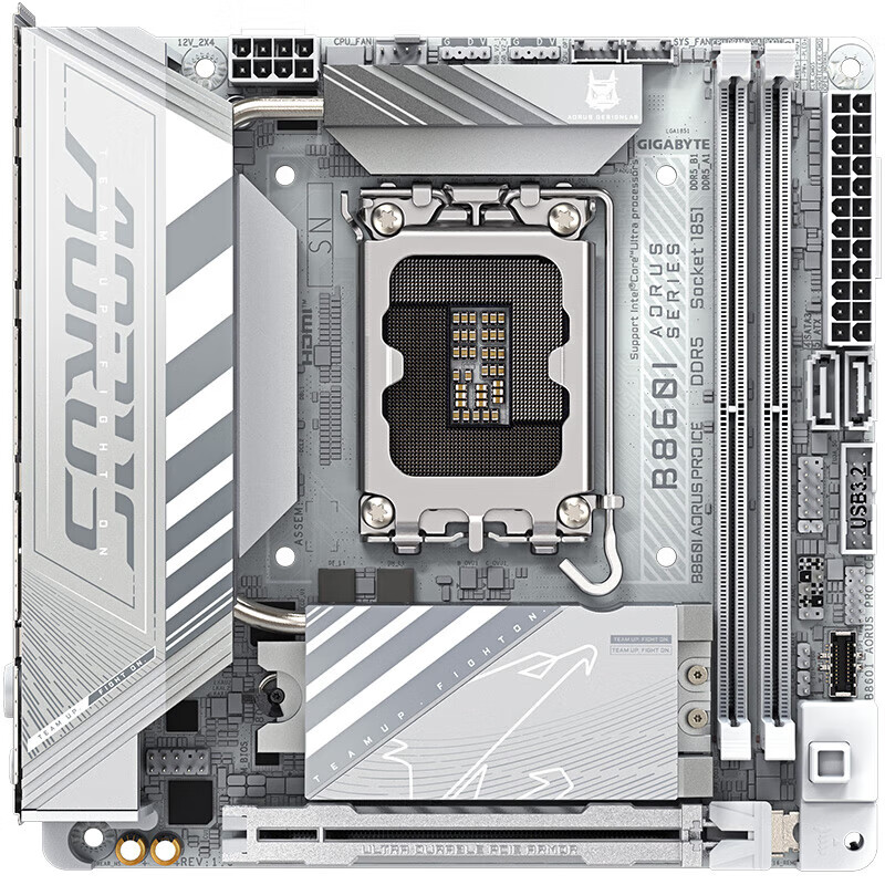 英特尔（Intel）酷睿Ultra CPU 技嘉B860主板套装 主板CPU套装 板u套装 迷你冰雕 B860I AORUS PRO ICE Ultra 5 225F 盒装