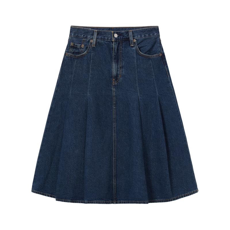 Levi’s【商場同款】李維斯25年春夏新款女士時(shí)尚休閑牛仔裙001VN 深藍(lán)色 S (25)