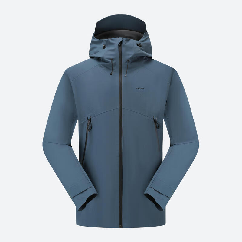 迪卡侬新款男士户外山地徒步防风防水MH500夹克亚洲版型深青L-5455053