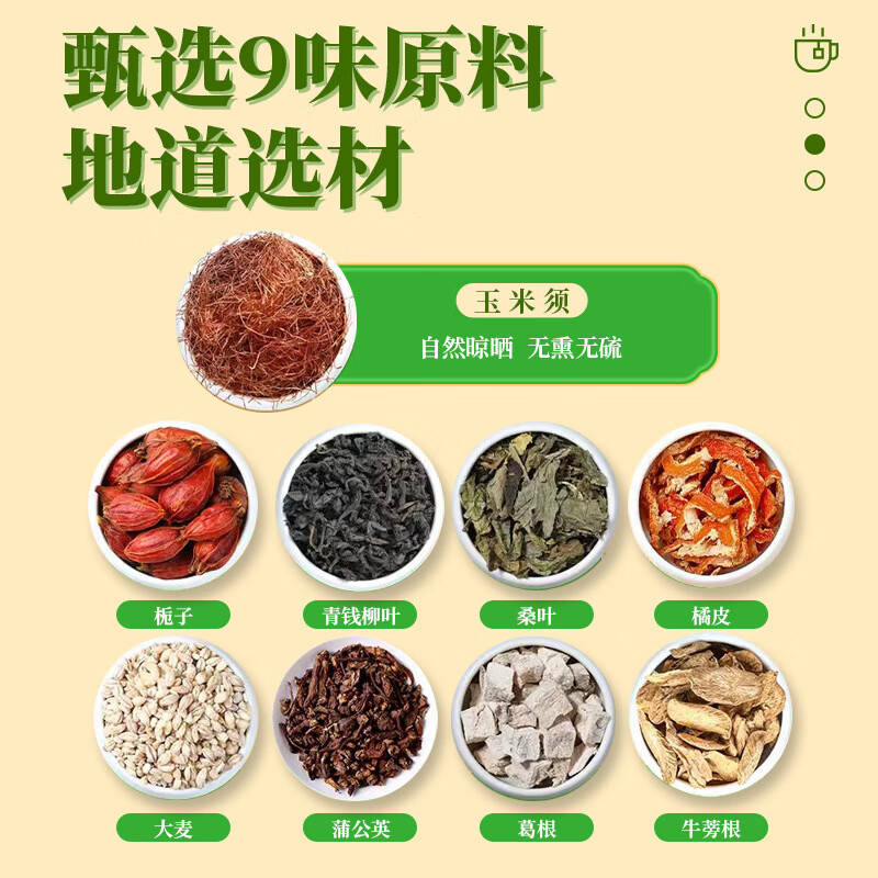 内廷上用北京同仁堂 玉米须桑叶茶 成人中老年可配合降血脂血压血糖产品用 青钱柳玉米须茶32包/盒 三盒装