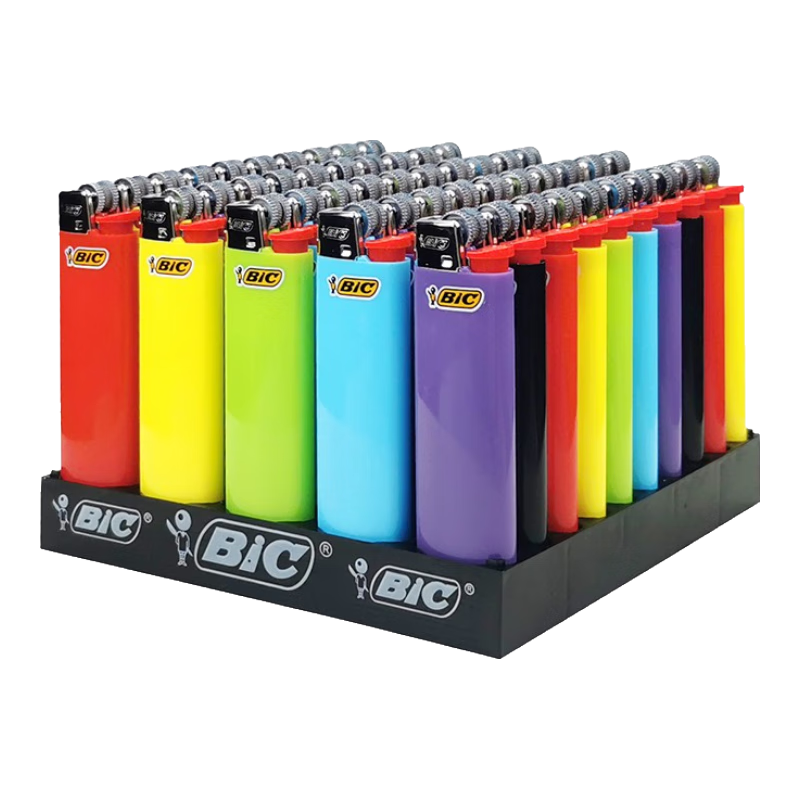 比克（BIC）打火機 J3(混色)纖細系列一次性打火機 法國品牌砂輪滑輪氣體火機 J3混色整托(圖案隨機)- 50支