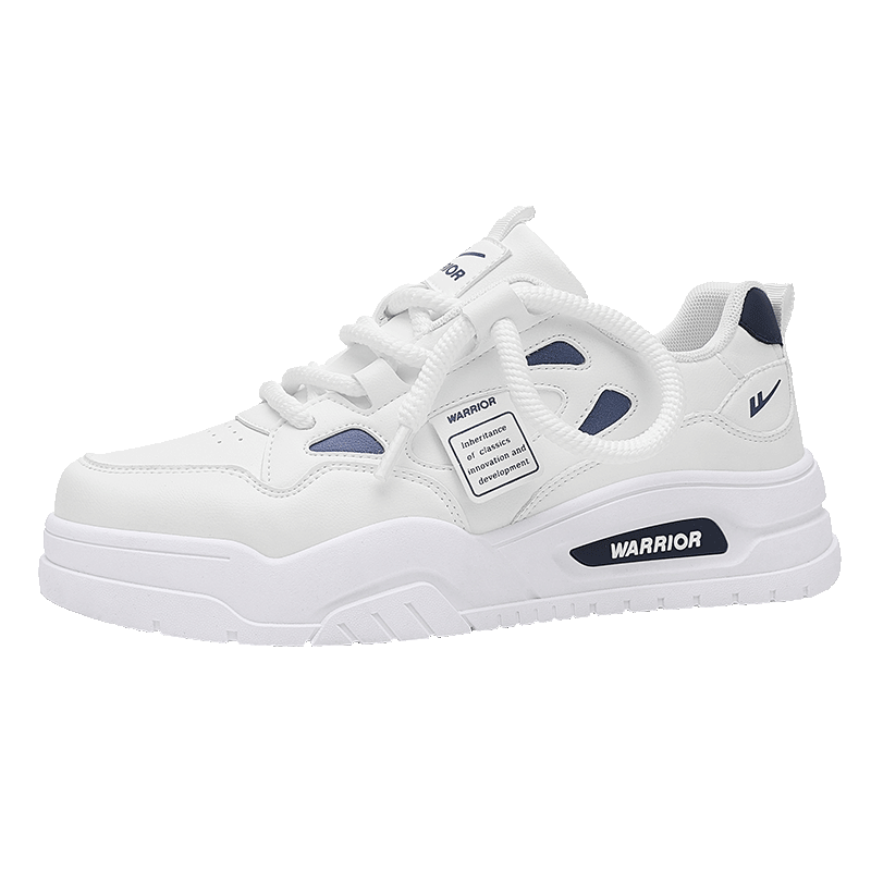 回力男鞋板鞋男冬季新款小白鞋男厚底百搭运动鞋男 白深蓝 42