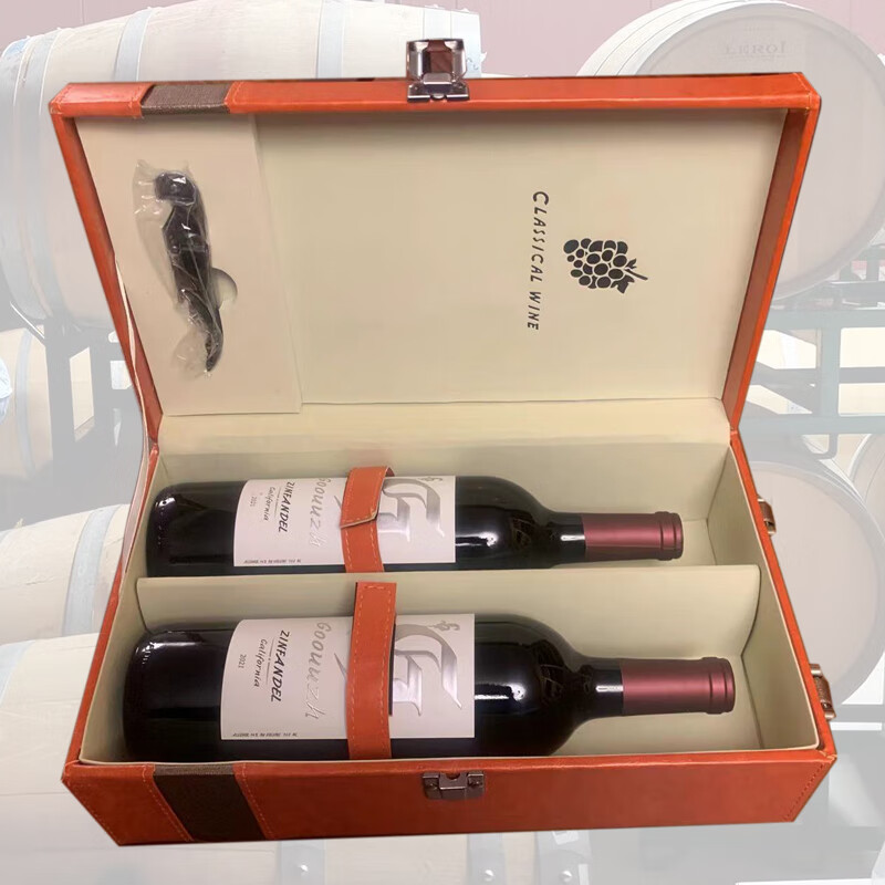 歌如诗【美国红酒大赛银奖】美国加州原瓶进口干红葡萄酒 750ml*6瓶仙粉黛礼盒装