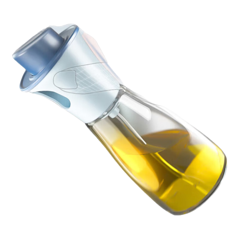 妙厨伦厨房玻璃油壶家用食用油喷雾瓶雾化喷油瓶橄榄油控油喷油壶 按压式雾化喷油壶 卡蓝 160ml