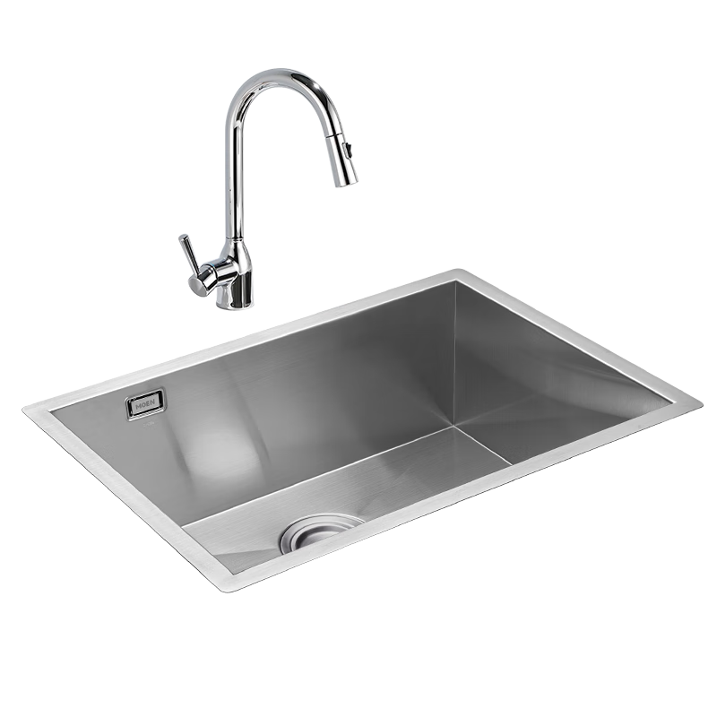 摩恩（MOEN）304不锈钢厨房水槽手工大单槽洗菜盆洗碗槽拉丝抗油SK35531C套装