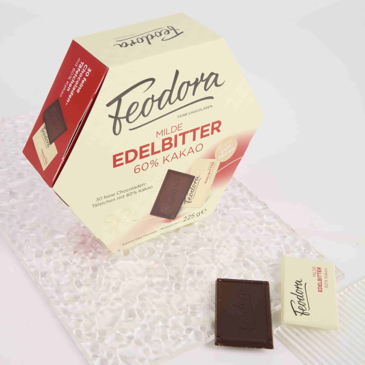 德国进口公爵夫人牛奶巧克力赌神高端零食礼盒装225g feodora60黑