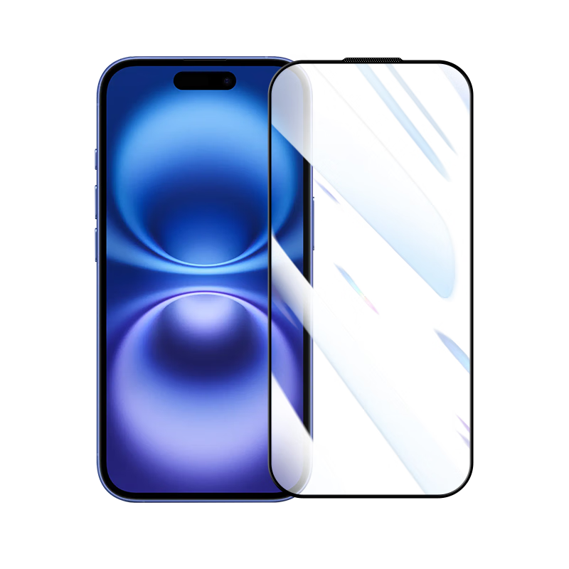 朗客【特惠2片】適用蘋果16鋼化膜iPhone16手機膜全屏覆蓋高清抗指紋聽筒防塵超薄玻璃防摔爆保護貼膜