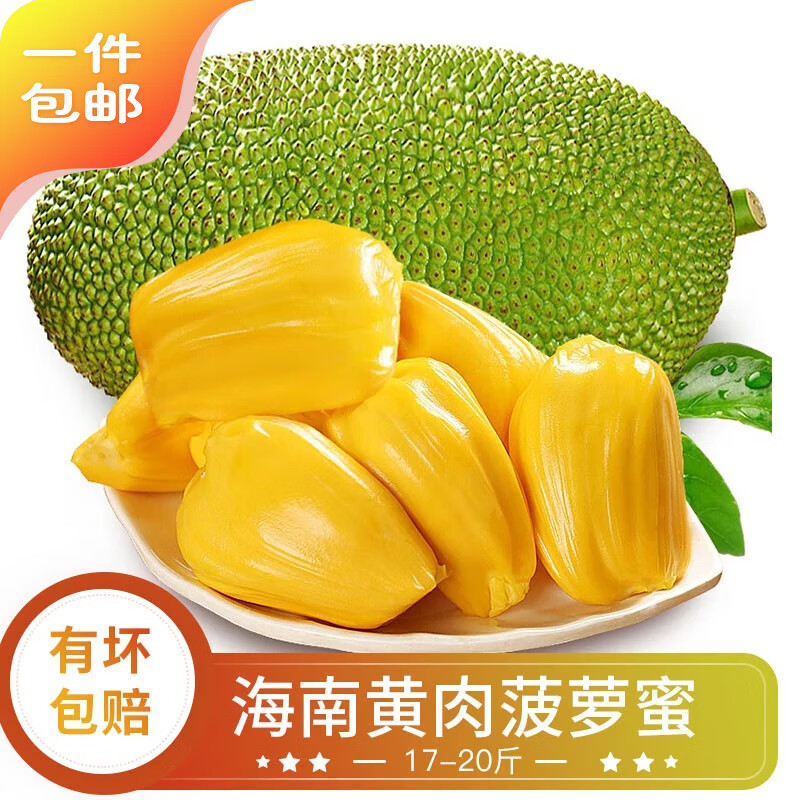 禧友鲜 海南菠萝蜜整个新鲜水果 黄肉干苞 热带树菠萝 波罗蜜顺丰可选 17-20斤 品质中果实惠装