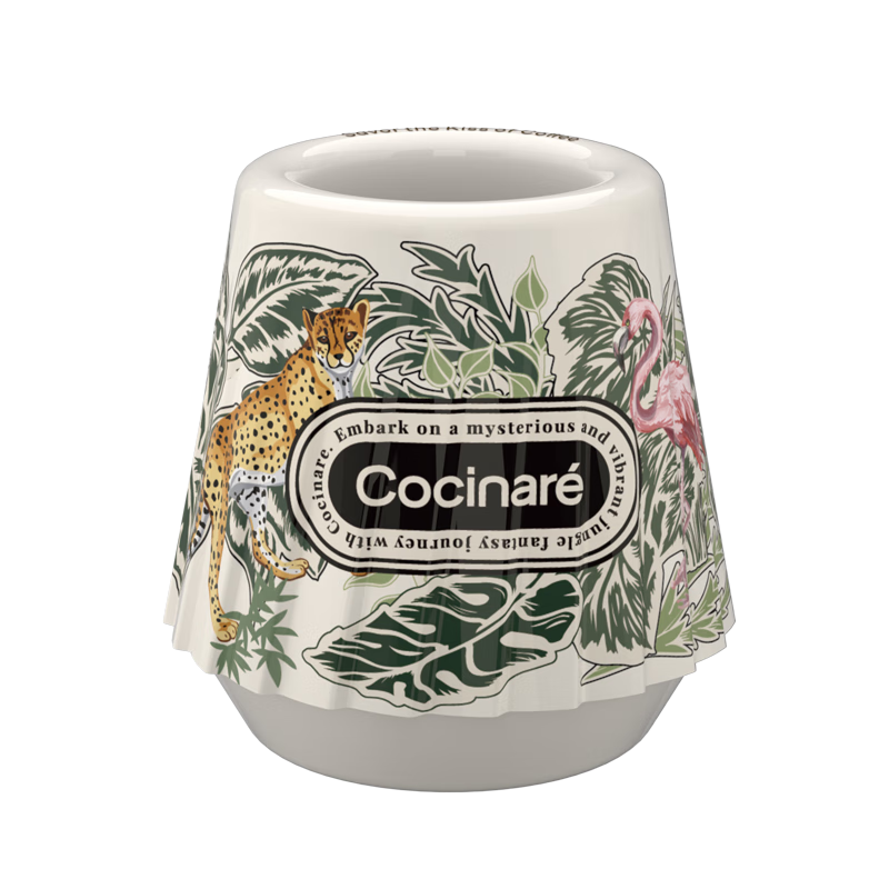 COCINARE吻感咖啡品鑒杯 溫感變色咖啡杯陶瓷杯 意式咖啡濃縮杯手沖單品杯KissCup杯 幻彩·叢林秘境65ml