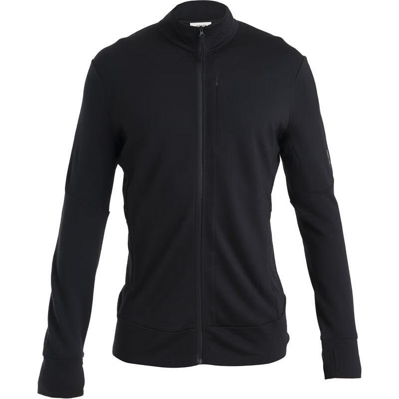 icebreaker破冰者 男士长袖卫衣 Merino 260 Quantum 透气吸湿 修身保暖夹克 BLACK L