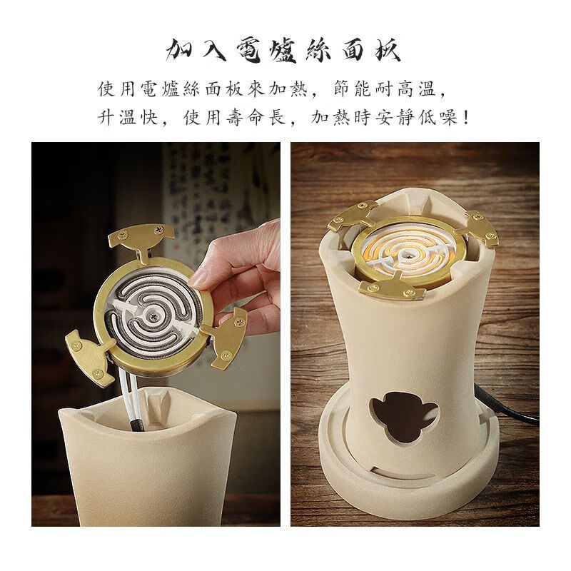 棉小城素烧白泥小高炭炉煮茶炉潮州煮茶壶侧把提梁壶禅意茶艺煮水砂铫壶 单壶【500ml小号素简侧把壶】
