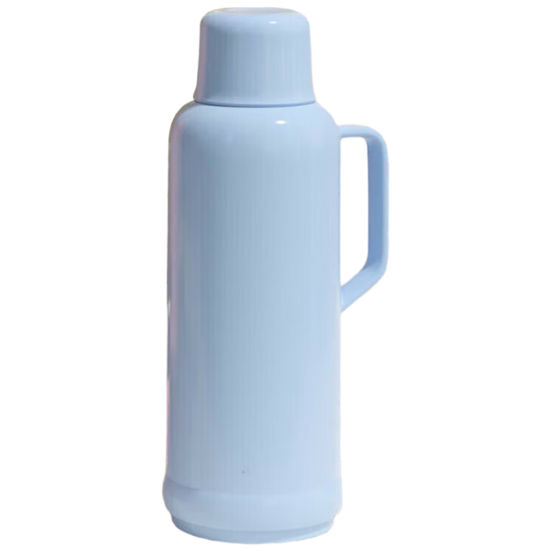 山點水保温壶玻璃内胆大容量热水瓶家用宿舍办公室暖壶蓝色2L学生礼物