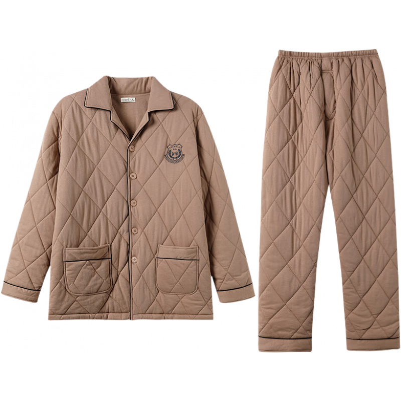 ������Ӻ����˯���ж����¿��������޳��䱣ů��ʿ�Ҿӷ��ﶬ��װ T9227101-047-����ɫ 2XL (��������160-180��)