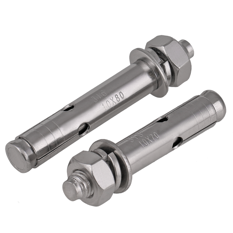 佰瑞特 316不銹鋼膨脹螺絲釘國(guó)標(biāo)加長(zhǎng)螺桿超長(zhǎng)拉爆螺釘?shù)蹴敱ㄅ蛎浡菟?M6*80【5?！?16