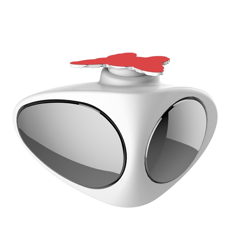 迪加倫 汽車(chē)后視鏡小圓鏡 前后輪盲區(qū)輪胎鏡倒車(chē)鏡子360度可調(diào)高清輔助 正駕駛-白色單個(gè)裝