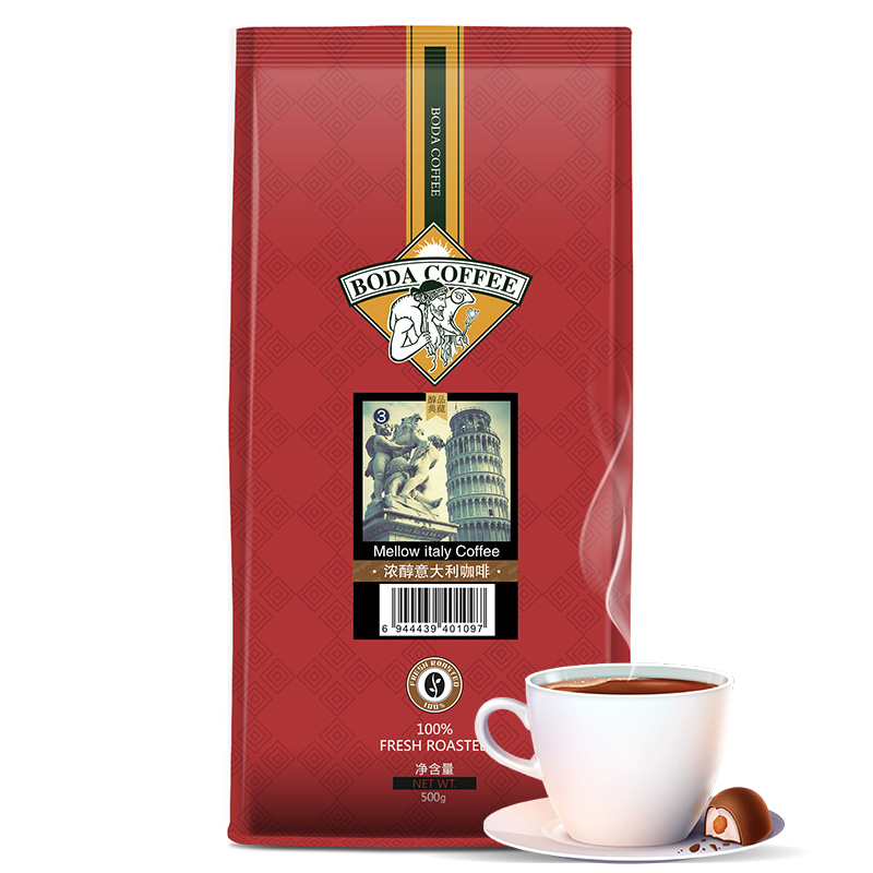 博达典藏浓醇意大利咖啡豆 进口原料 500克
