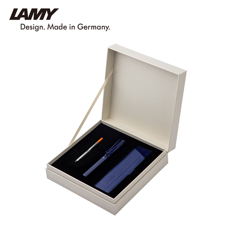 LAMY【定制刻字】宝珠笔 狩猎系列海礁蓝礼盒练字正姿签字笔学生文具办公礼品 企业团购 海礁蓝0.7mm