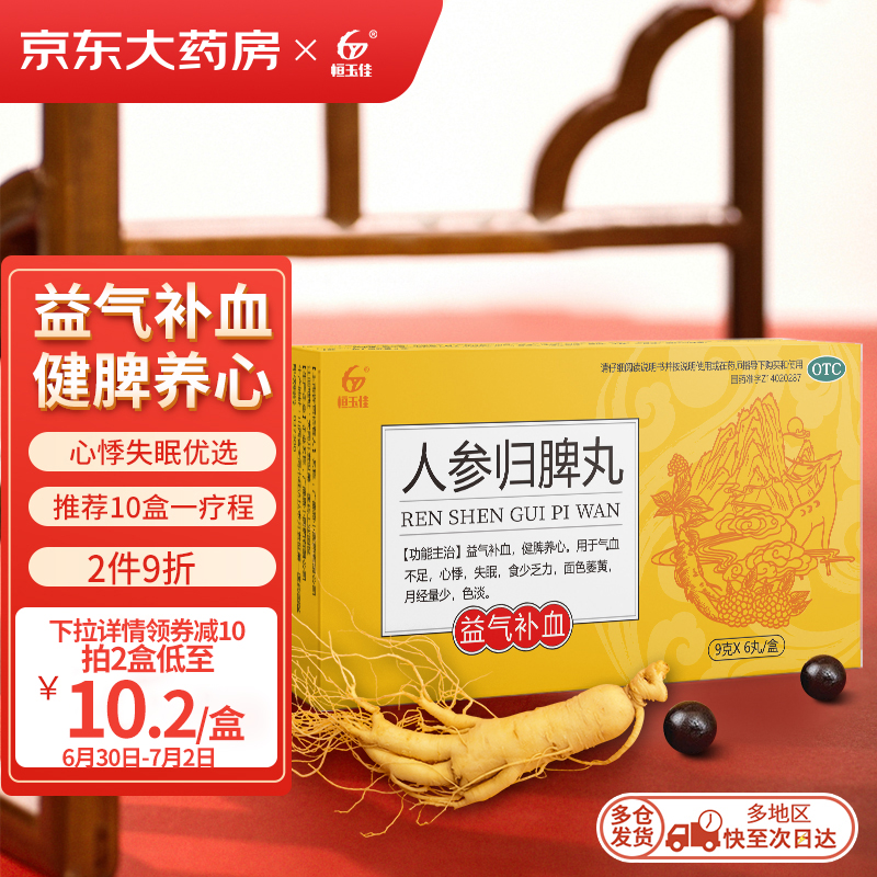 恒玉佳人参归脾丸,价格历史走势与销量分析