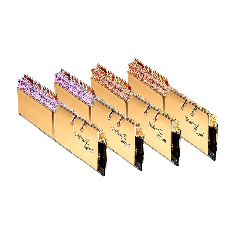 (4x32gb)套装台式机内存条3600频率128g新款 f4-3600c18q-128gtrg金色