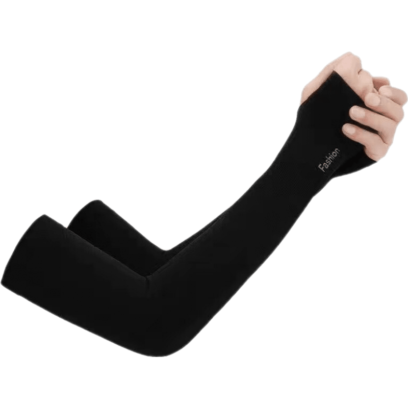 骁芬夏季防晒袖套男女士冰丝户外手套手臂袖骑行护臂防晒袖套 随机颜色 拇指款