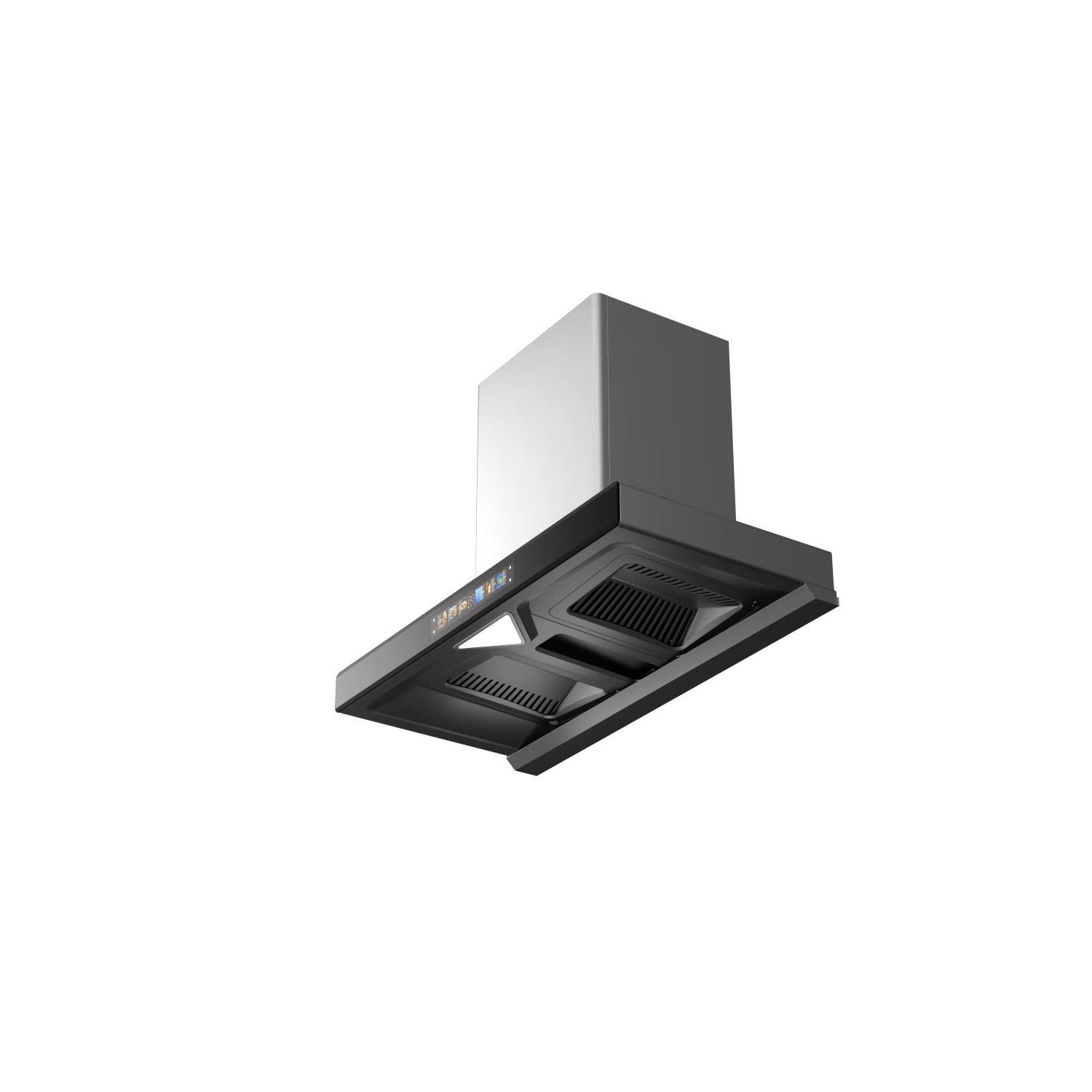 冈田(日本)三眼防干烧燃气灶天然气900mm四眼灶家用猛火煤气炉灶具台嵌入式两用3头4头多头燃气灶 【雅黑】G5-18四腔顶吸烟机+B9064黑四眼灶 罐装-液化气