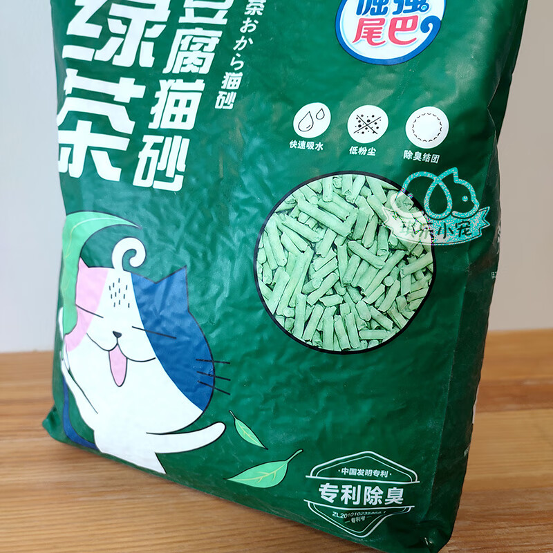 倔強(qiáng)的尾巴貓砂除臭味易結(jié)團(tuán)低塵可沖馬桶混合活性炭綠茶豆腐貓砂 原味豆腐貓砂2.3kg*1袋