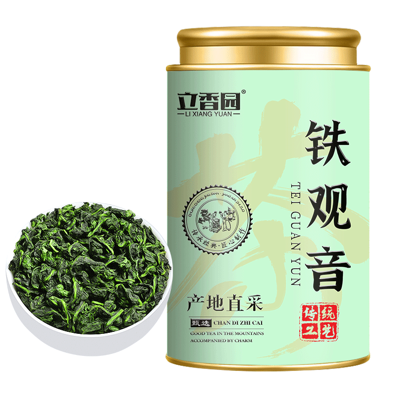 立香園茶葉蘭花香鐵觀音烏龍茶 2025新茶安溪原產(chǎn)濃香型罐裝自己喝 頭采茶250克