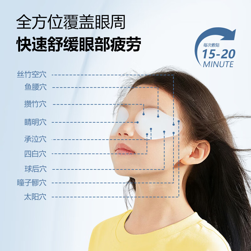 炯小炯儿童护眼贴冷敷润目眼贴舒缓眼干涩疲劳视力学生通用10对/盒