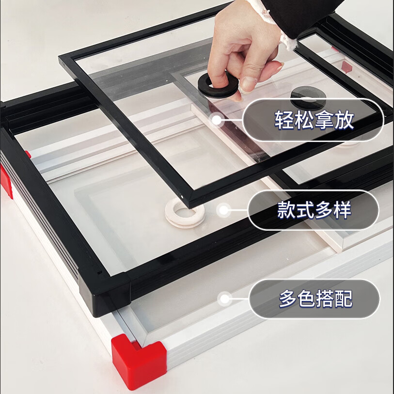 定制鱼缸盖板防跳网防逃亚克力盖板双推门防跳版乌龟缸保温板防猫 1500mm*600mm【注明玻璃厚度】