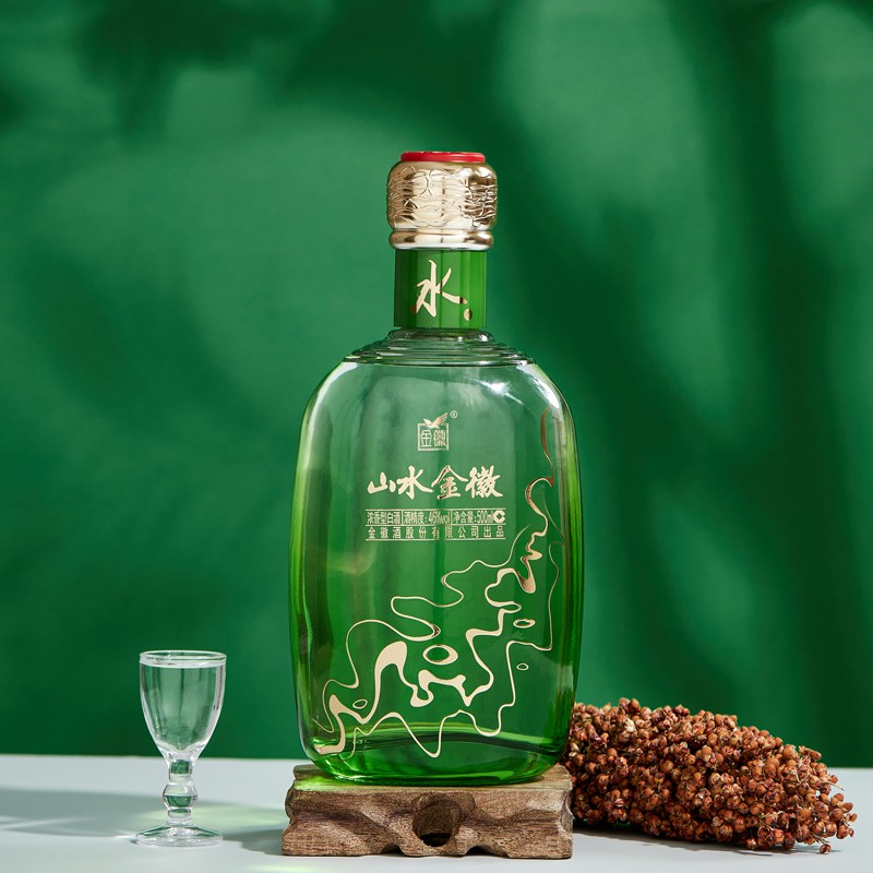 金徽酒【春节礼品】山水金徽·水浓香型白酒【买1送1】 46度 500mL 4瓶 整箱装
