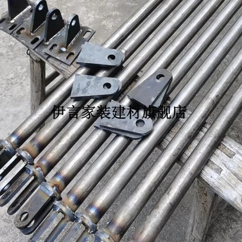 中赤雨棚拉杆 直径44mm空心铁质管玻璃斜拉杆 直径40mm 铁空心管