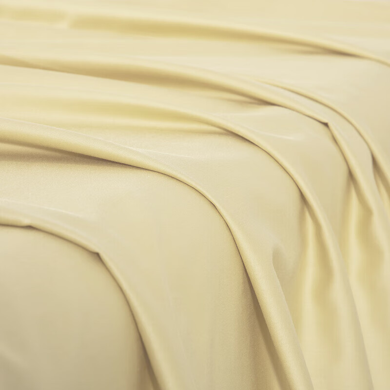 源生活 纯棉床单单件 100%全棉酒店被单防尘床罩床盖 60支米黄色 245*270cm【单件床单】