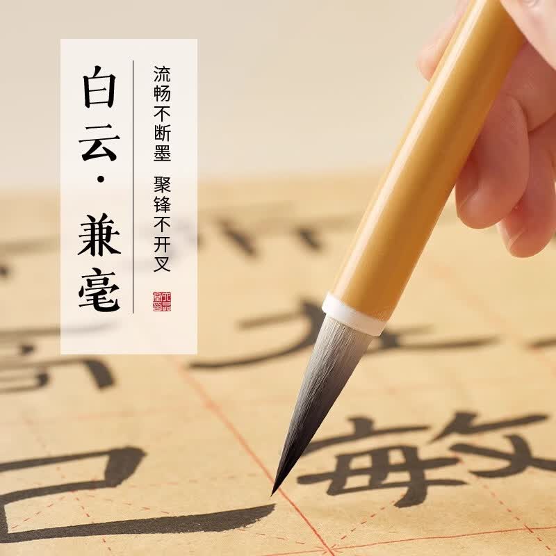 六品堂毛笔书法套装初学者儿童三年级入门练毛笔字书法狼毫兼毫羊毫水写布墨汁文房四宝笔墨纸砚全套 老师推荐：进阶款22件套【9cm毛边纸】
