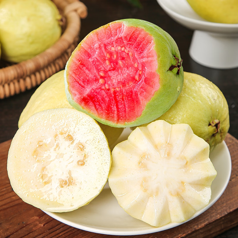 颜小荭芭乐双拼软糯奶油芭乐脆口红白心双拼芭乐组合新鲜水果当季番石榴 2.8-3斤芭乐双拼组合
