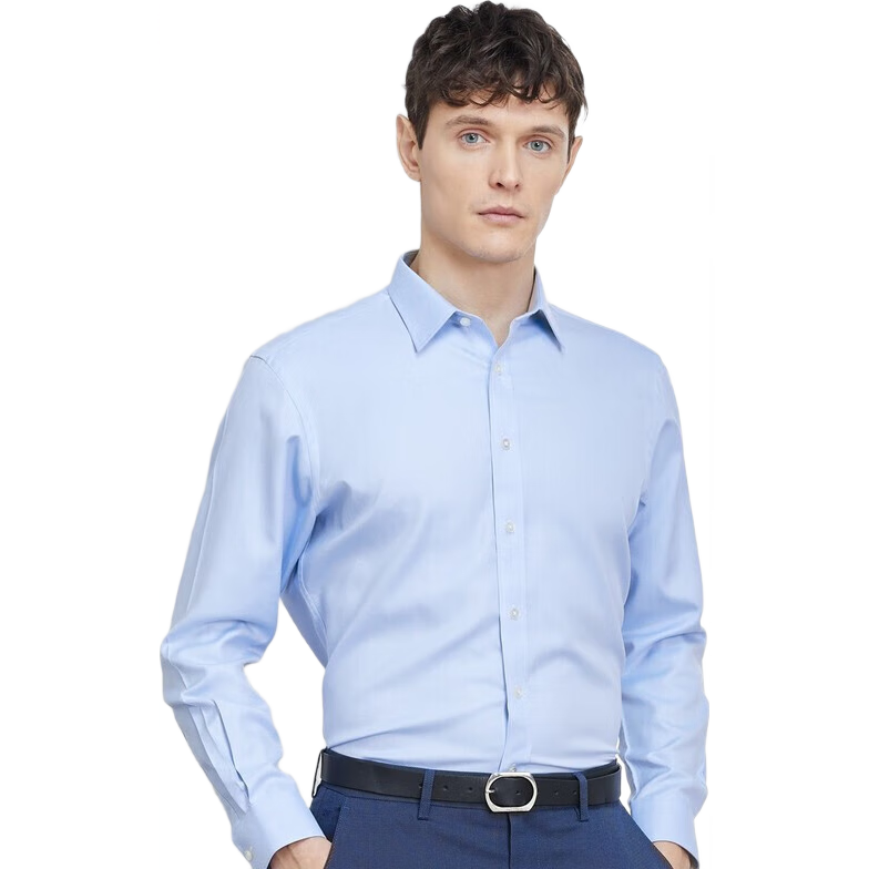 雅戈爾（YOUNGOR） 襯衫男士 春秋季青年男休閑正裝襯衫 VLDP12134IJA 淺藍 41