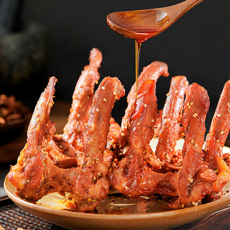 紫燕百味鸡孜然锁骨零食预制菜休闲卤味熟食即鸭肉网红鸭锁骨开袋51g