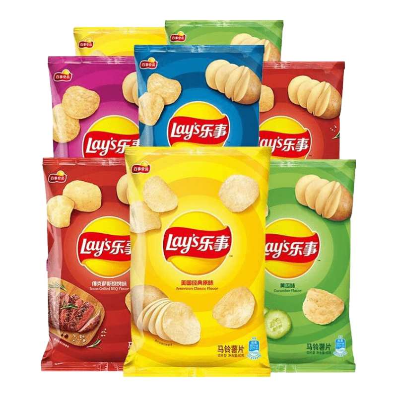 乐事（Lay's） 经典/大波浪/奇多系薯片 玉米棒40g/50g 单袋装办公室休闲零食 清爽黄瓜味40g