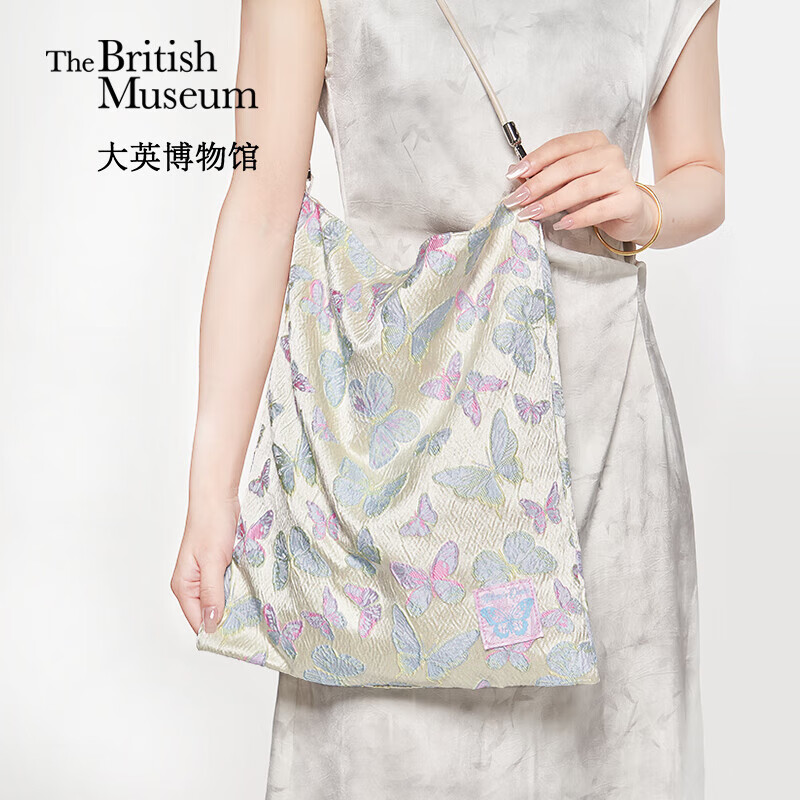 大英博物馆博物志系列女包蝴蝶提花轻奢单肩手提包送女生生日毕业季礼物