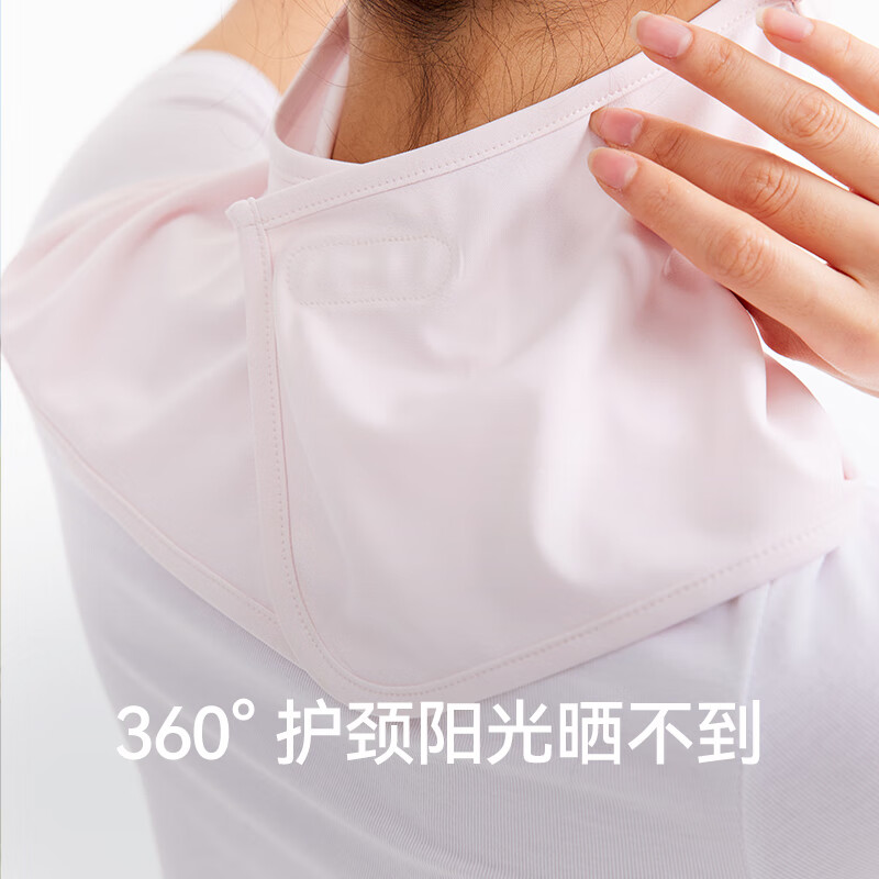 OhSunny防晒面罩女全脸防紫外线护颈透气护眼角开车男遮阳口罩 蜜桃橘-腮红款