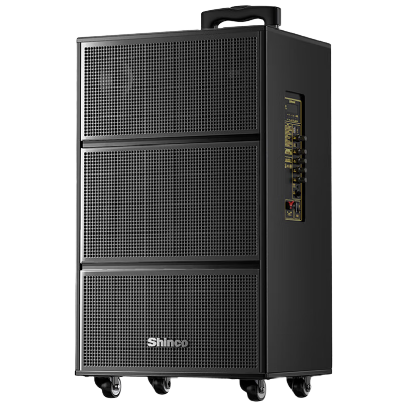 新科（Shinco）V50廣場舞音響戶外大音量拉桿音箱五喇叭木質(zhì)箱體大功率家用K歌移動擺攤低音炮10吋單咪