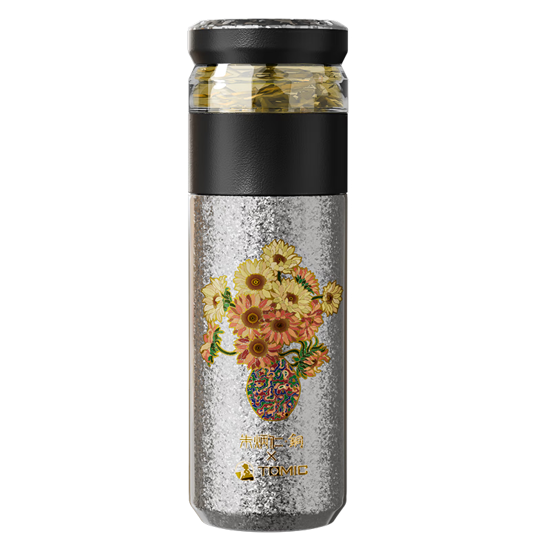 特美刻（TOMIC）內(nèi)外純鈦茶水分離保溫杯茶杯水杯子朱炳仁銅燜茶國慶中秋禮