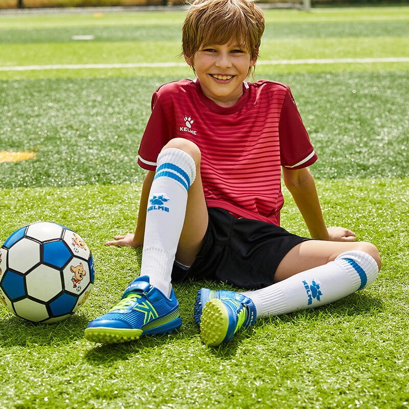 kelme卡尔美儿童足球袜男童长筒过膝球袜学生防滑耐磨透气运动袜透气