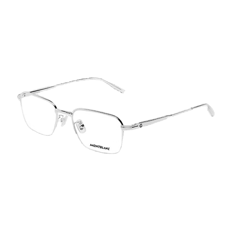 万宝龙（MONTBLANC）[白敬亭同款]光学眼镜男矩形半框专业配近视眼镜礼物MB0220OA-001